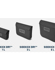 Yeti Sidekick Dry 3L Waterproof Gear Case (Fog Grey/Blue) sizes