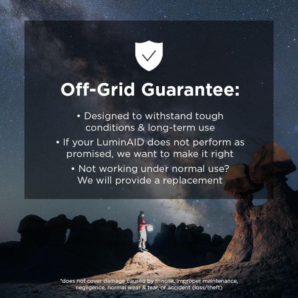 LuminAID Solar Beam With Phone Charger off