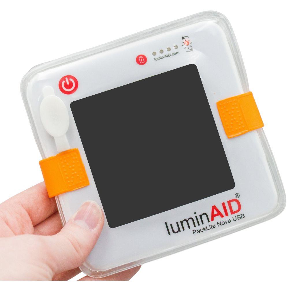 LuminAID PackLite Nova Solar Lantern hand