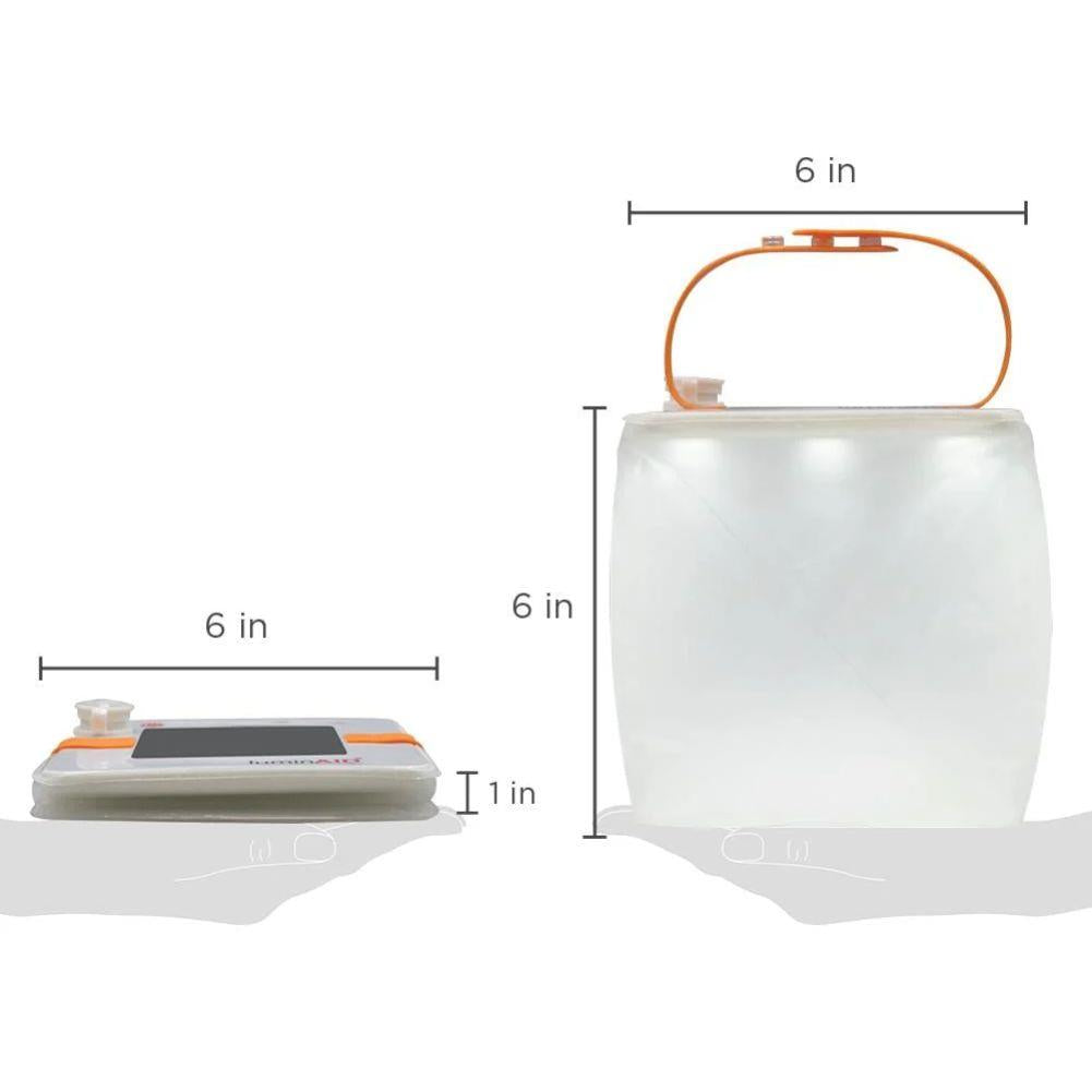 LuminAID PackLite Max QI 2-in-1 Power Lantern sizes