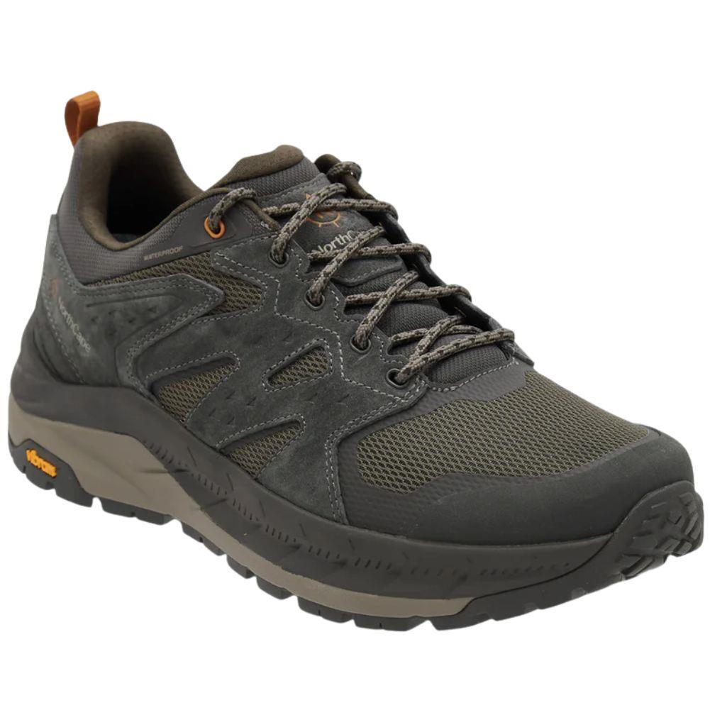 NorthCape Men's Trail Flyte Waterproof Low Cut Vibram Walking Shoe (Beluga)
