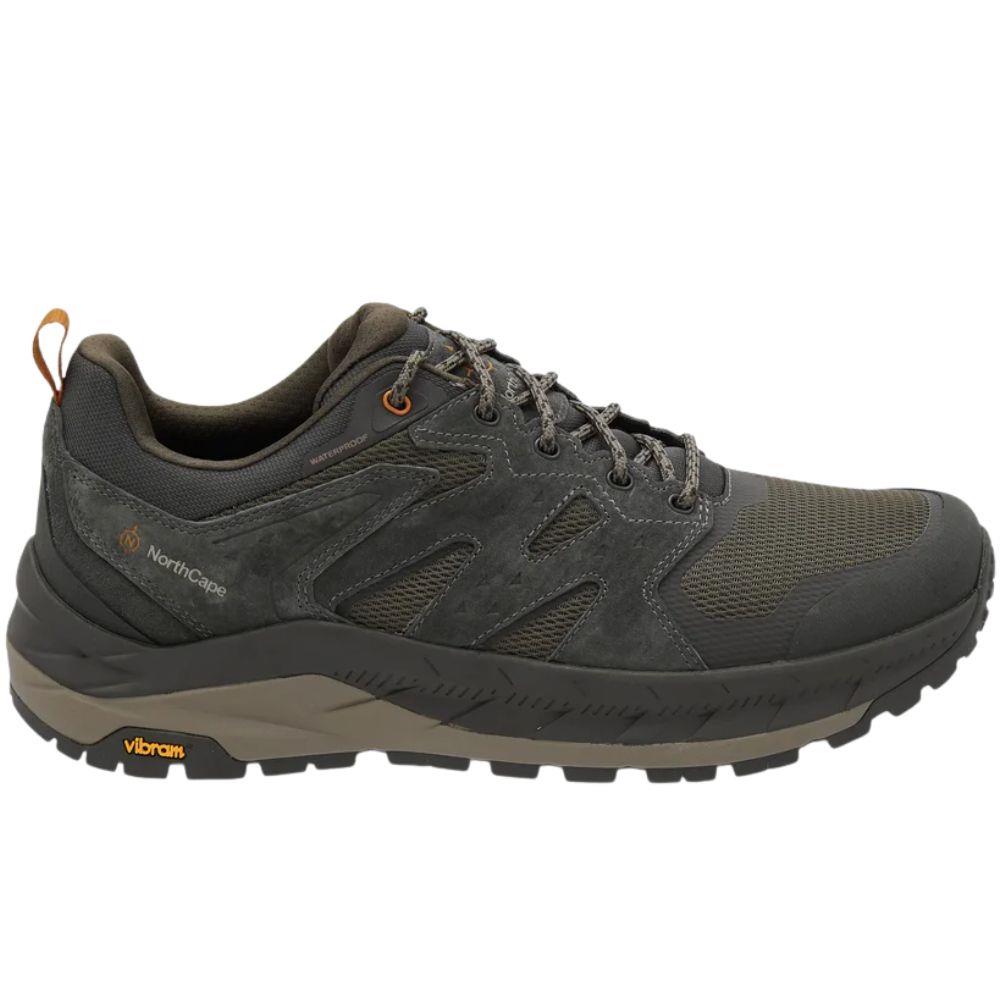 NorthCape Men's Trail Flyte Waterproof Low Cut Vibram Walking Shoe (Beluga) rigt
