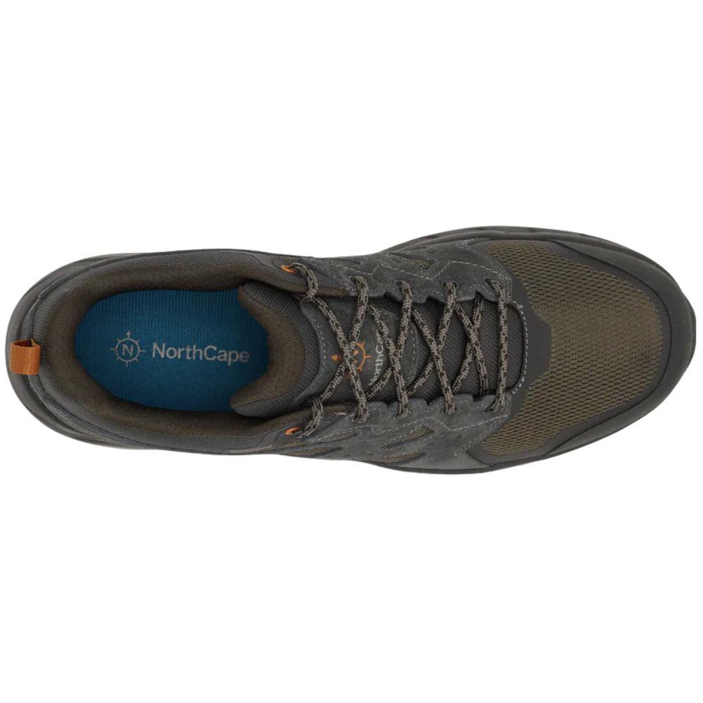 NorthCape Men's Trail Flyte Waterproof Low Cut Vibram Walking Shoe (Beluga) top view