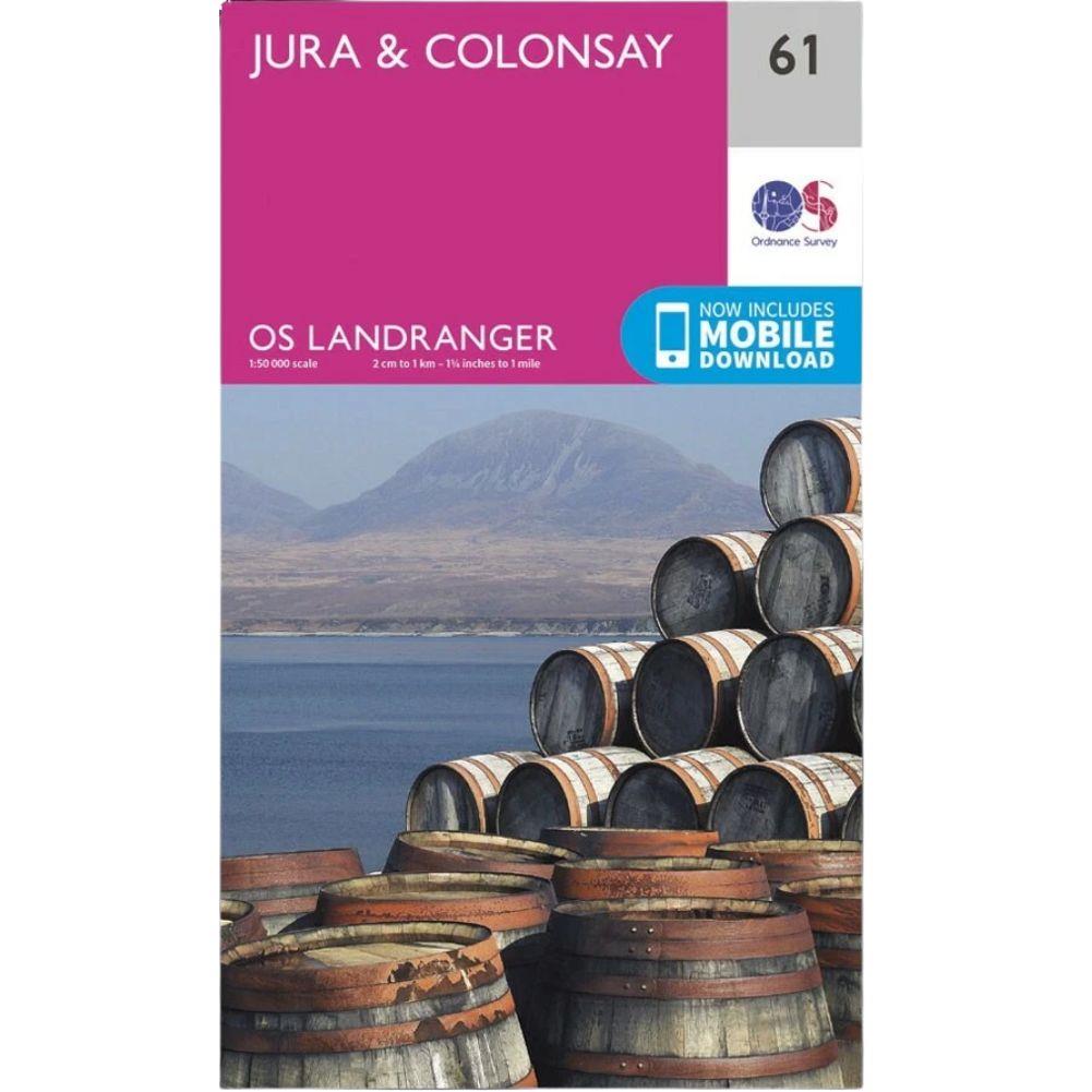 Ordnance Survey Landranger 61 Jura &amp; Colonsay Front
