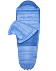 Rab Women's Ascent Down Sleeping Bag (-18°C) - Regular - Left Zip (Dark Bluebird/Bluebird) more open