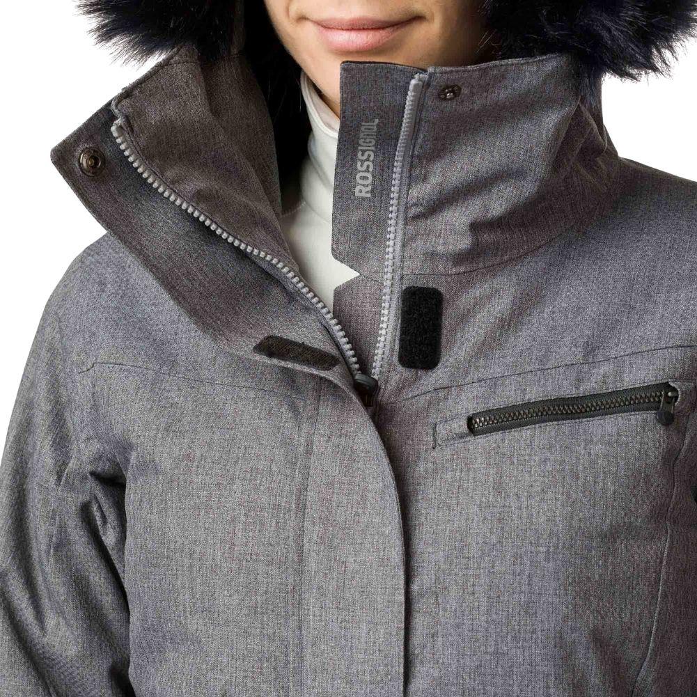 Rossignol Women's Heather Parka Ski Jacket (Heather Grey) close