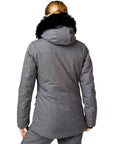 Rossignol Women's Heather Parka Ski Jacket (Heather Grey) back