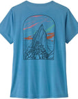 Patagonia Women's Capilene Cool Daily Shirt (Shore Blue - Light Shore Blue X-Dye) back