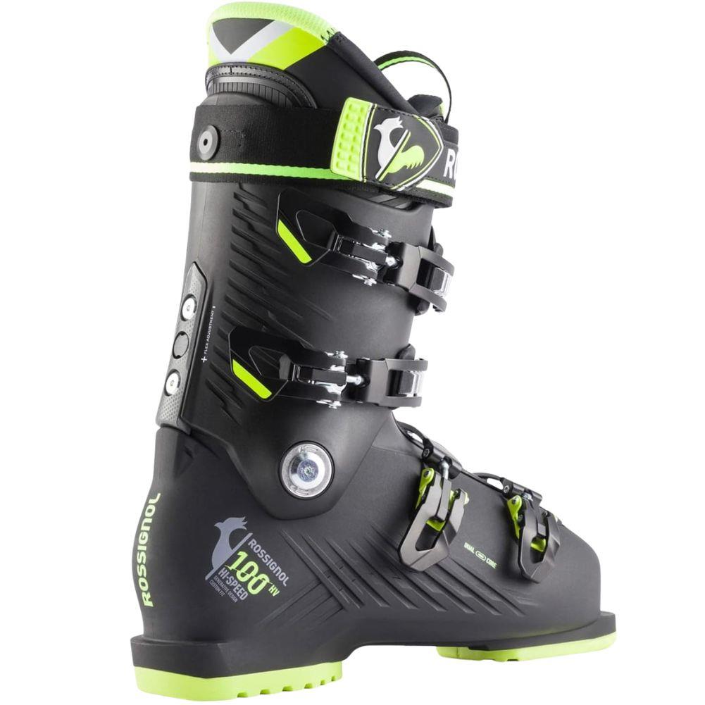 Rossignol Men's HI Speed 100 HV Ski Boot (Black/Yellow) right side