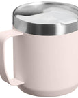 Stanley Everyday Camp 350ml Mug (Hammertone Rose Quartz) angle