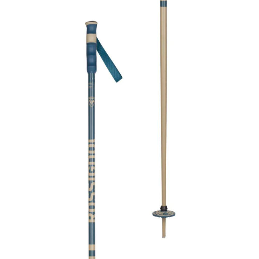 Rossignol Stove Ski Poles (Teal/Sand) top tip