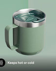 Stanley Everyday Camp 350ml Mug (Hammertone Green) hot