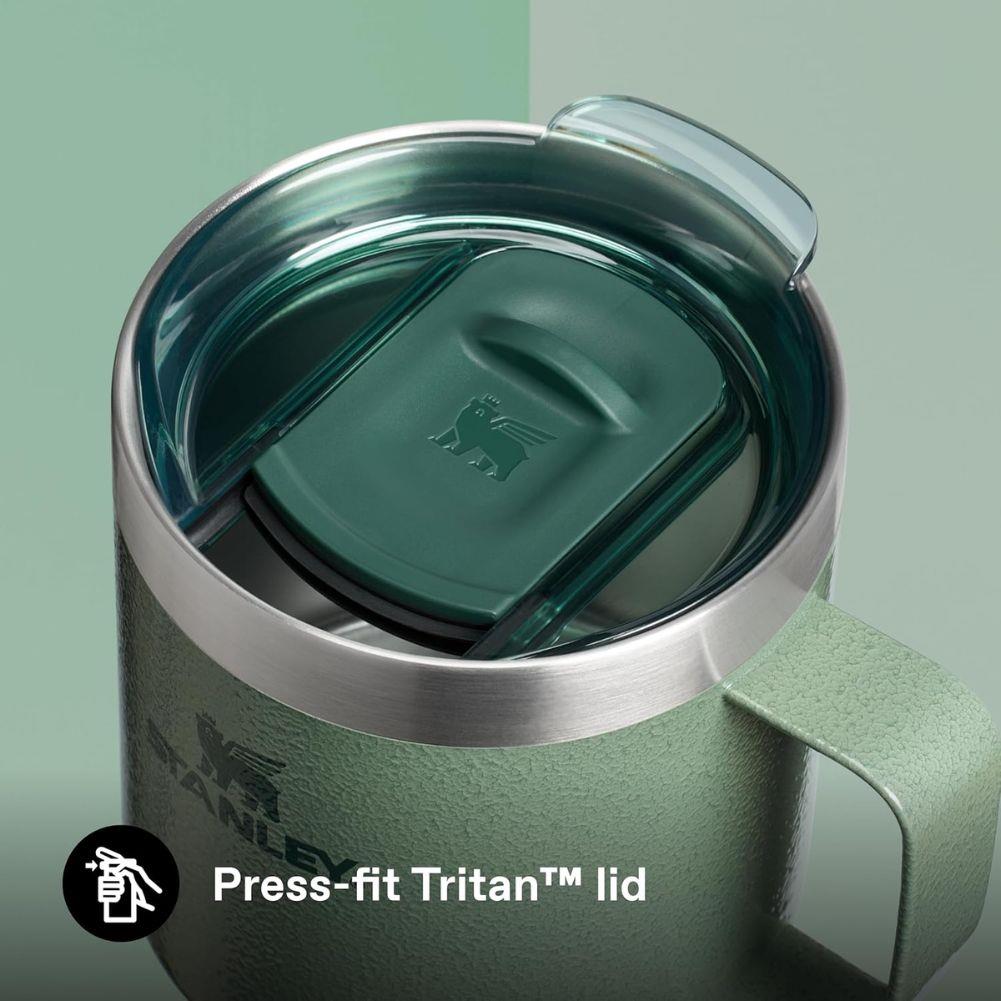 Stanley Everyday Camp 350ml Mug (Hammertone Green) lid