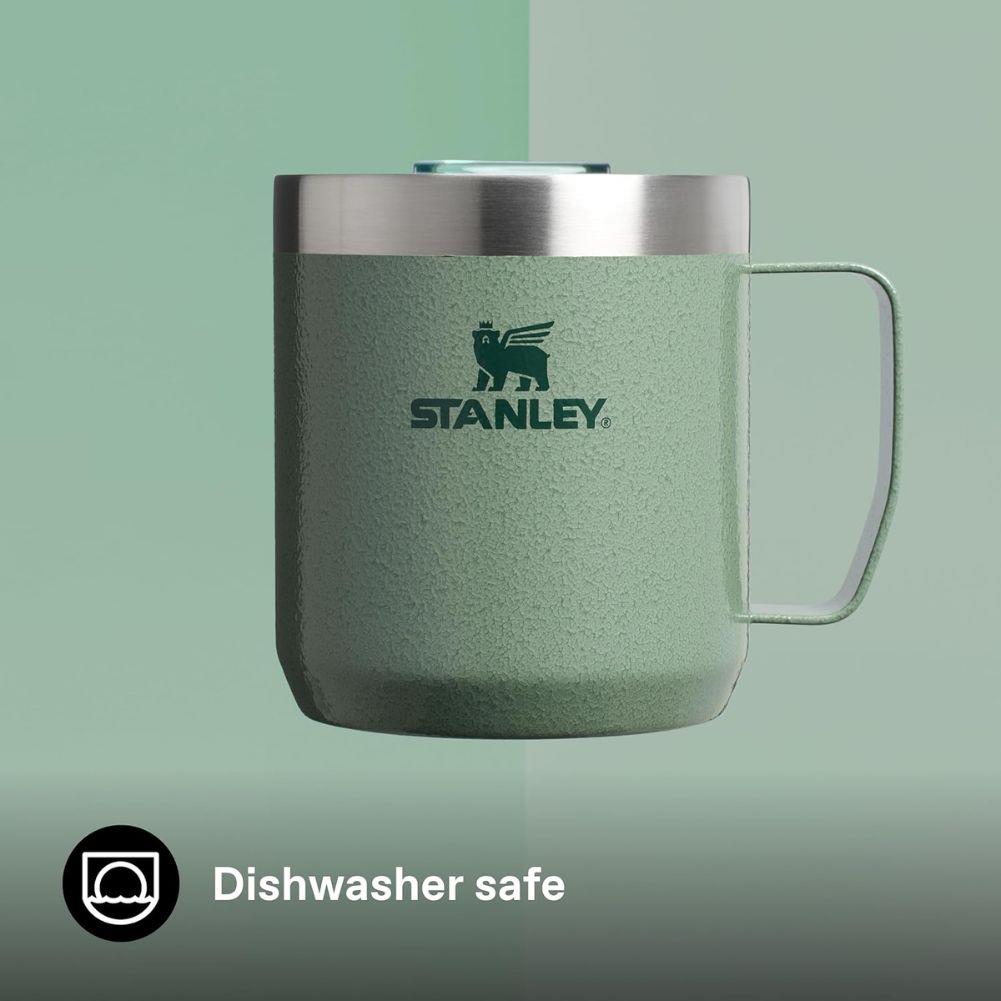 Stanley Everyday Camp 350ml Mug (Hammertone Green) safe