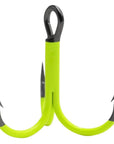 VMC 4551 UV Assorted Round 2/0 Treble Hook x4 Green