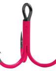 VMC 4551 UV Assorted Round 2/0 Treble Hook x4 Pink