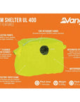 Vango Storm Shelter UL 400 - 4 man Shelter (Viper Green) info