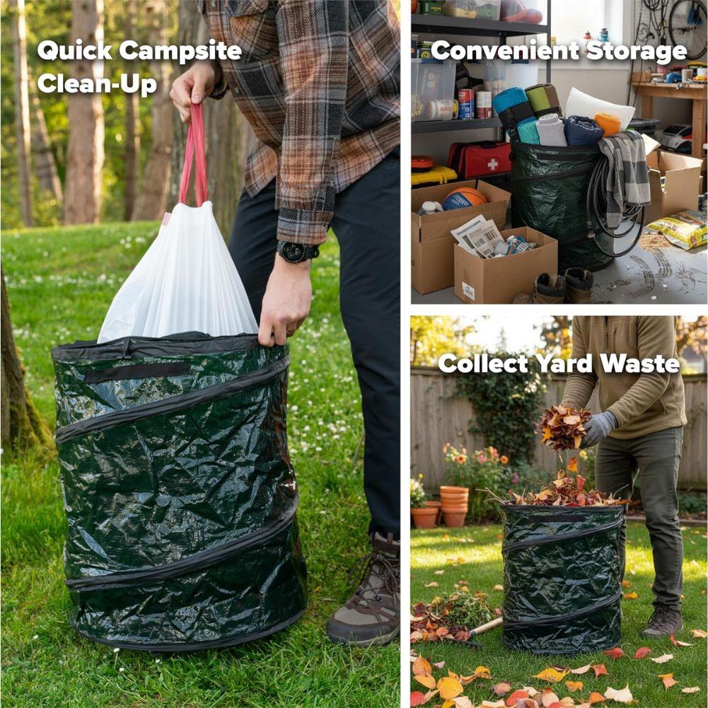 Coghlan's Pop-Up Camp Trash Can 111L 19' x 24' Open clean