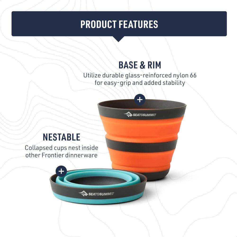 Sea To Summit Frontier UL Collapsible Cup (Aqua Sea Blue) features