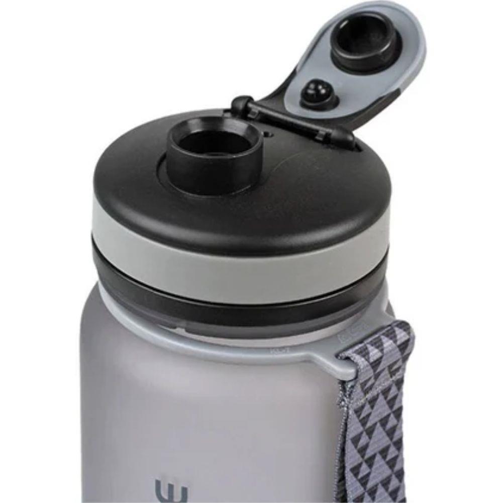 Lifesystem Tritan 650ml Water Bottle (Graphite) open lid