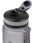 Lifesystem Tritan 650ml Water Bottle (Graphite) open lid