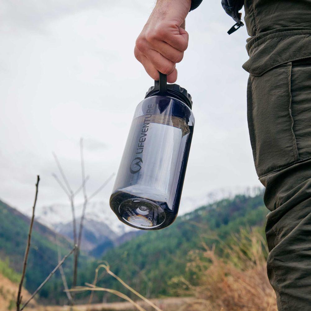 Lifesystem Tritan 1000ml Flask Water Bottle (Green) carry