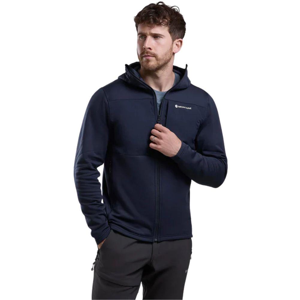Montane Men's Fury XT Hooded Fleece Jacket - XL (Eclipse Blue) model front