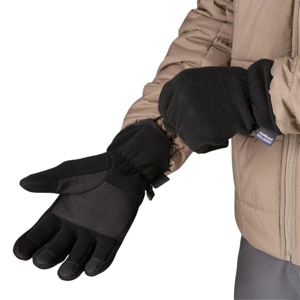Patagonia Synchilla Fleece Gloves (Black Solid) hand