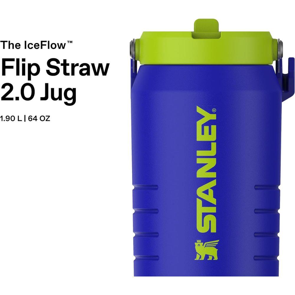 Stanley The IceFlow Flip Straw 2.0 Jug 1.90L (Cobalt Chartreuse) jug