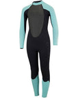 Animal Girls Back Zip 3.2 Full Wetsuit - MED (Black/Teal)