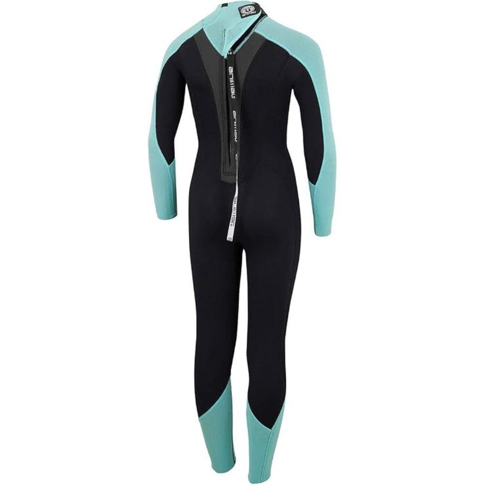 Animal Girls Back Zip 3.2 Full Wetsuit - MED (Black/Teal)