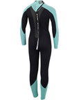 Animal Girls Back Zip 3.2 Full Wetsuit - MED (Black/Teal)