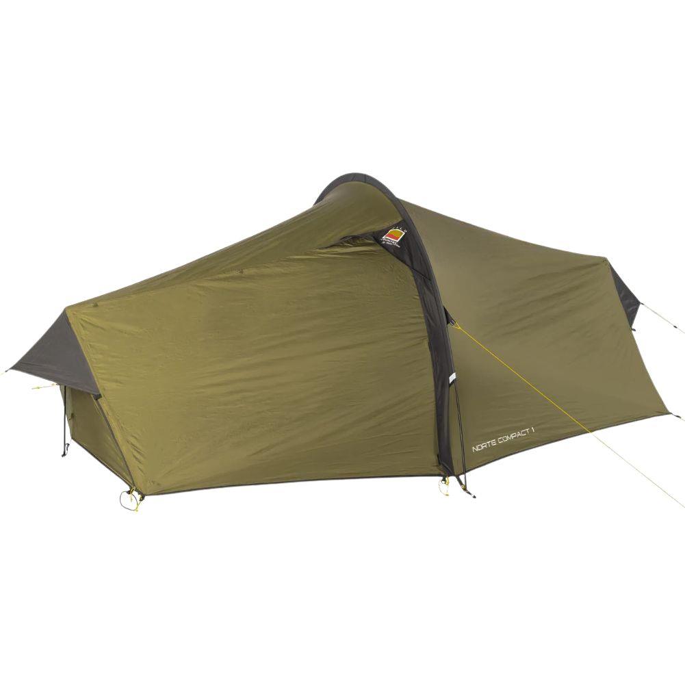 Wild Country Norte Compact 1 Tent + Norte Compact 1 Footprint + Free Wild Country Aluminium Alloy V-Angle Peg (10 Pack) Closed