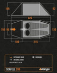 Vango Scafell 300 Tent + Vango Scafell 300 Groundsheet Protector Size