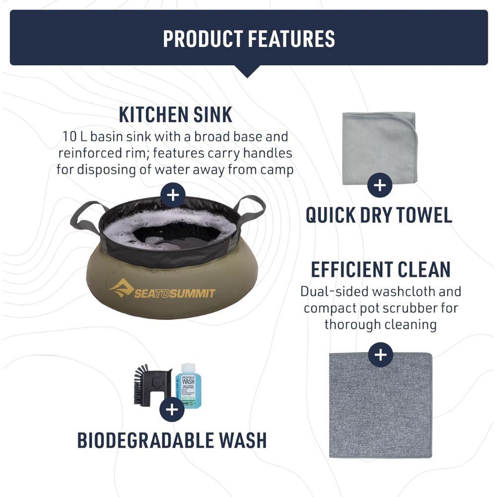 Sea to Summit Camp Kitchen Clean Up Kit (6 Piece) feature