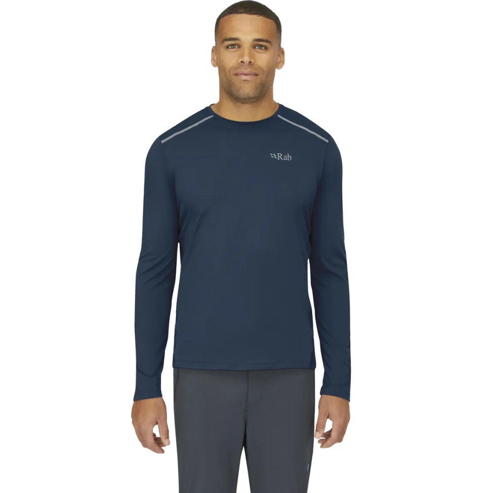 Rab Men's Force LS Tee (Tempest Blue) half body