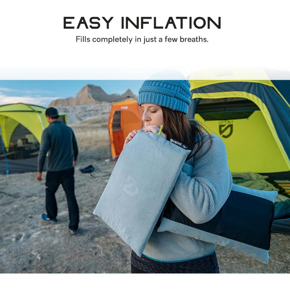 Nemo Equipment Fillo Elite Ultralight Backpacking Pillow (Mango/Citron) easy