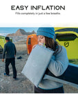 Nemo Equipment Fillo Elite Ultralight Backpacking Pillow (Mango/Citron) easy