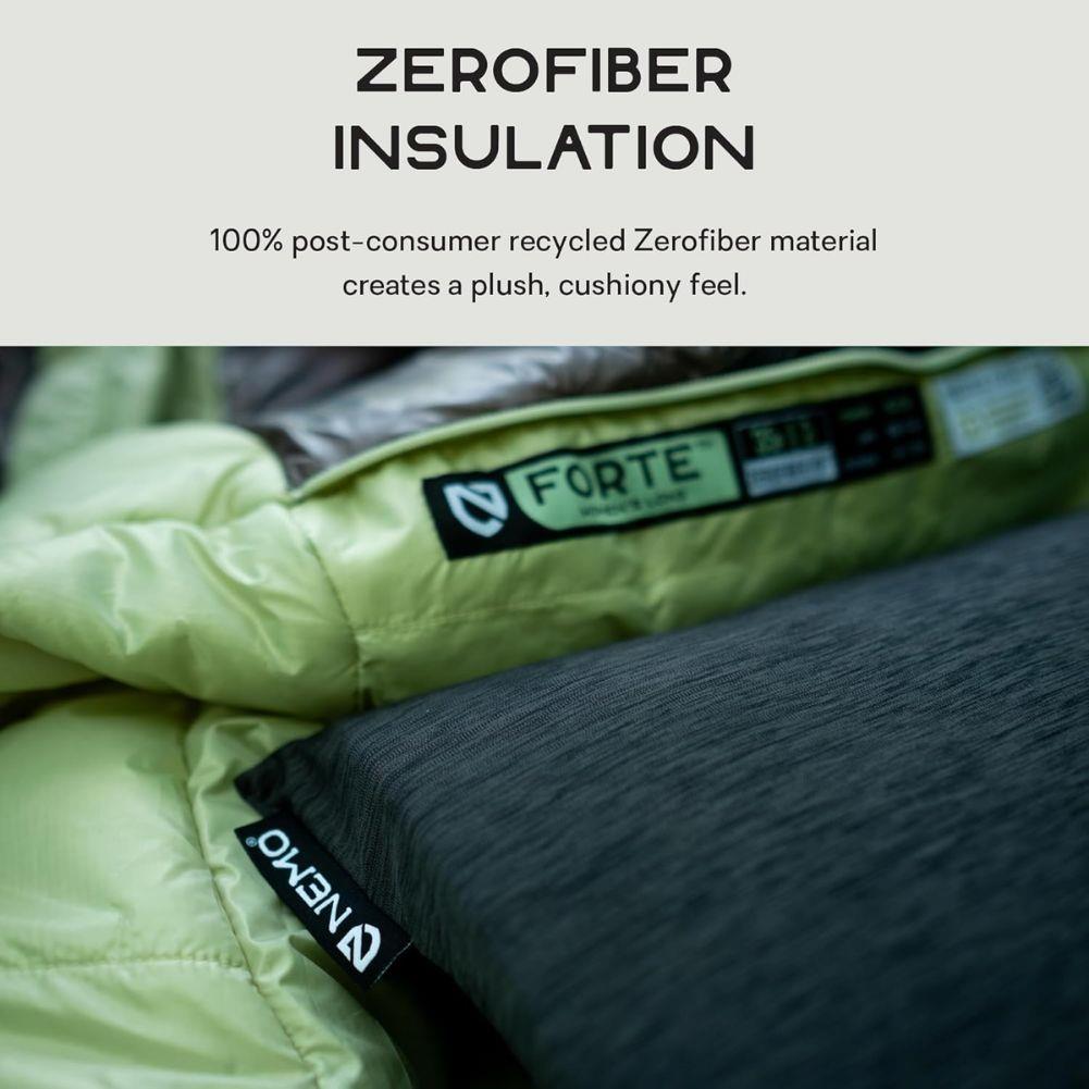 Nemo Equipment Fillo Backpacking &amp; Camping Pillow (Black Pearl/Birch Bud)