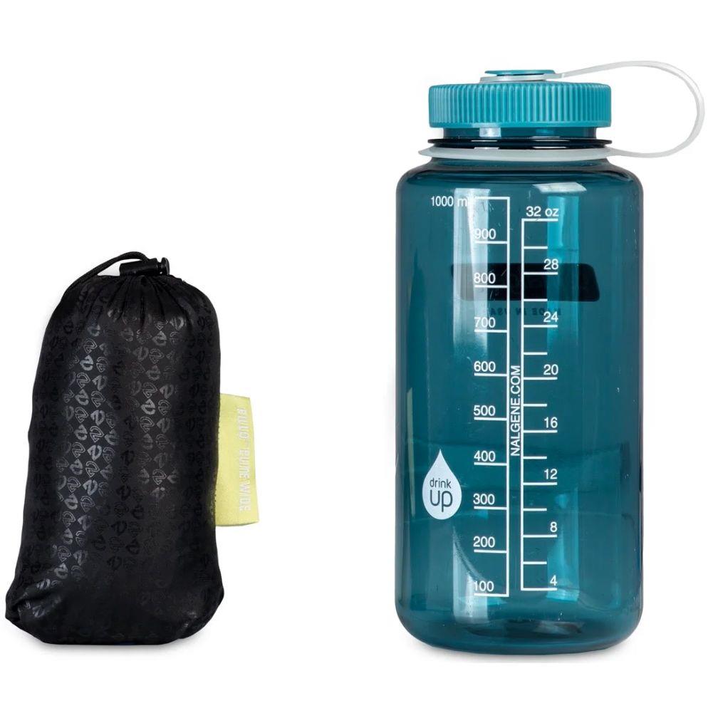 Nemo Equipment Fillo Elite Wide Ultralight Backpacking Pillow (Black Pearl/Citron) bottle