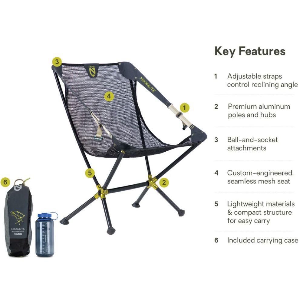 Nemo Equipment Moonlite Reclining Camping Chair (Black Pearl) key