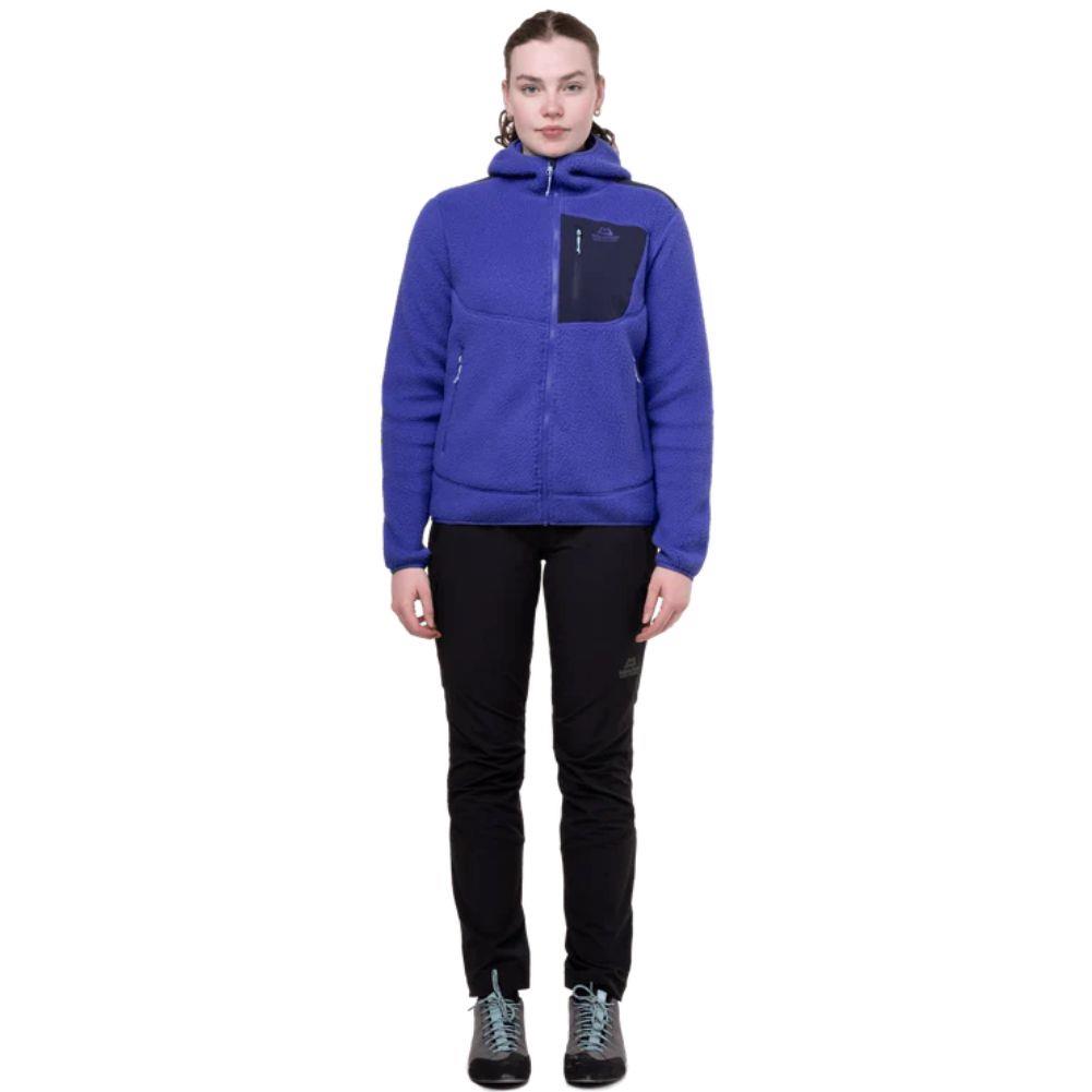 Mountain Equipment Women's Highpile Hooded Jacket (Clematis/Cosmos) full body