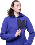 Mountain Equipment Women's Highpile Hooded Jacket (Clematis/Cosmos) zipper