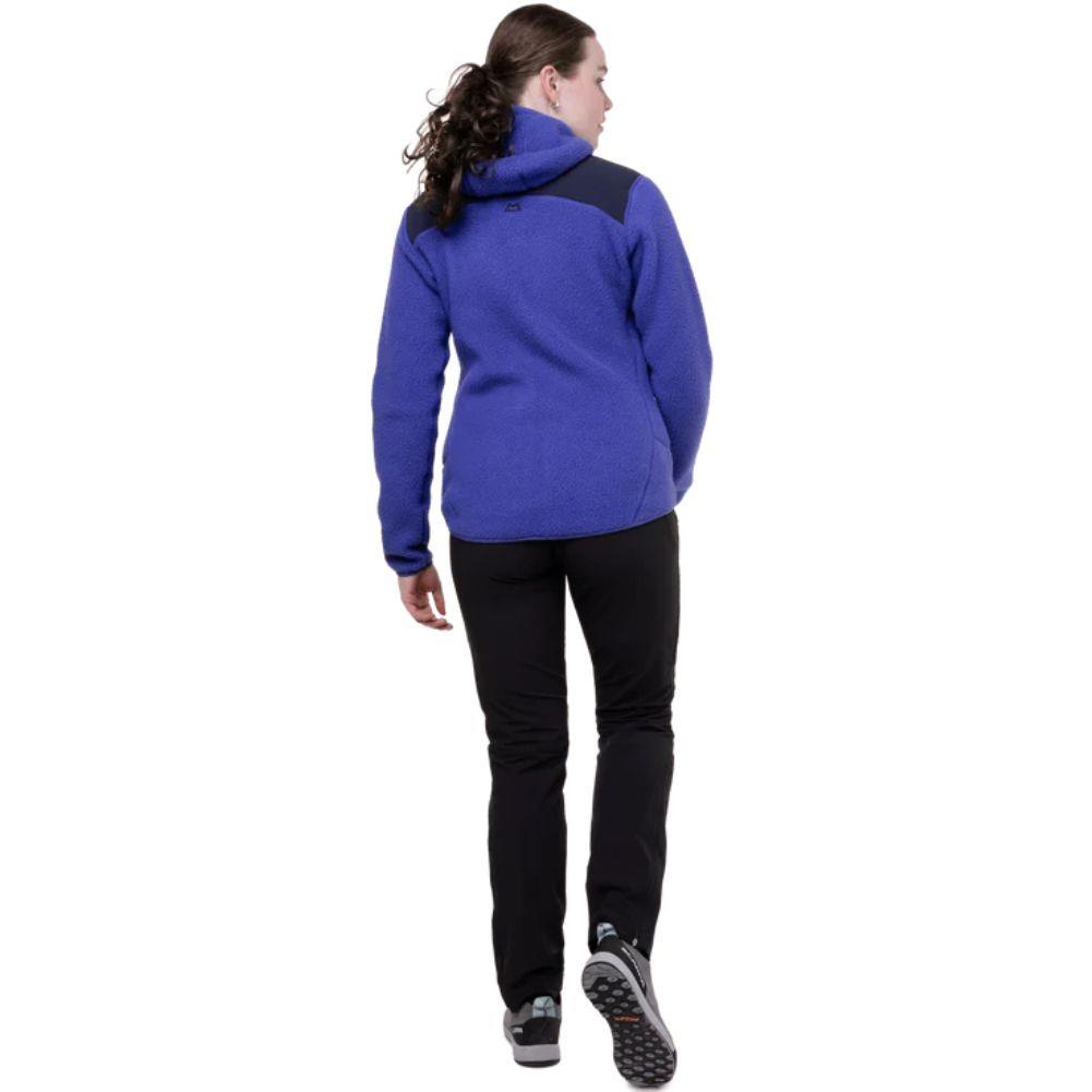 Mountain Equipment Women's Highpile Hooded Jacket (Clematis/Cosmos) walk away