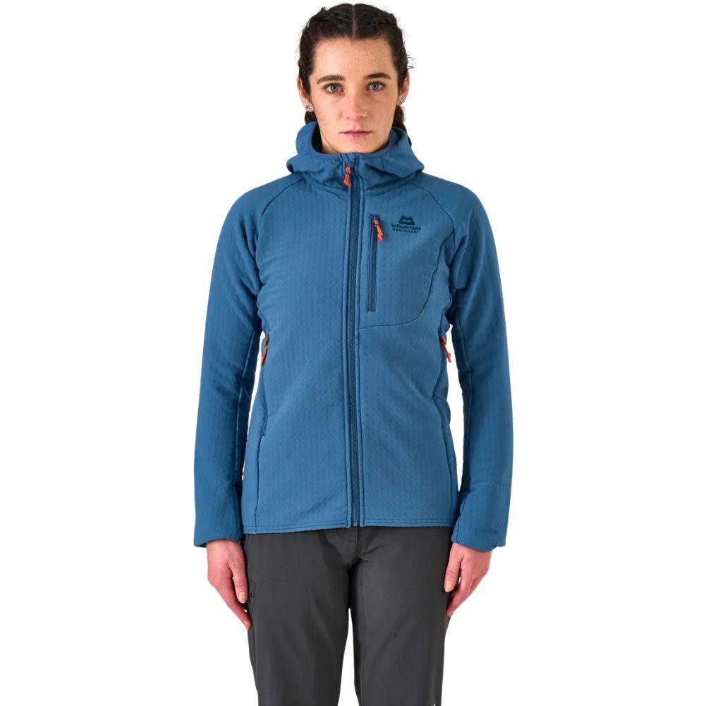 Mountain Equipment Women's Shroud Hooded Jacket (Stellar Blue) front