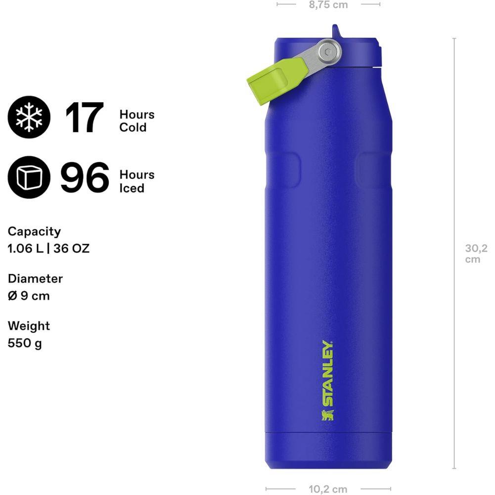 Stanley IceFlow Flip Straw 2.0 Bottle 1.06L (Cobalt Chartreuse) weight