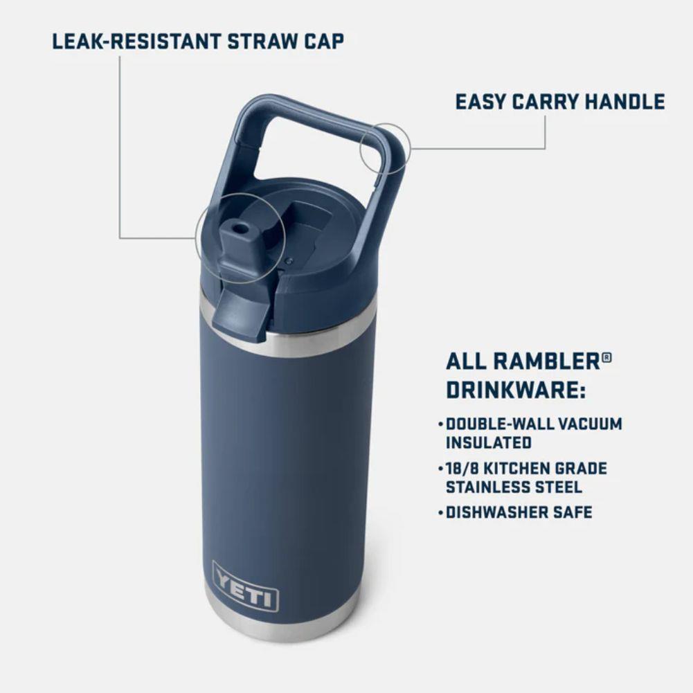 Yeti Rambler 18 oz (532 ml) Bottle With Chug Cap (Pace Purple) feat