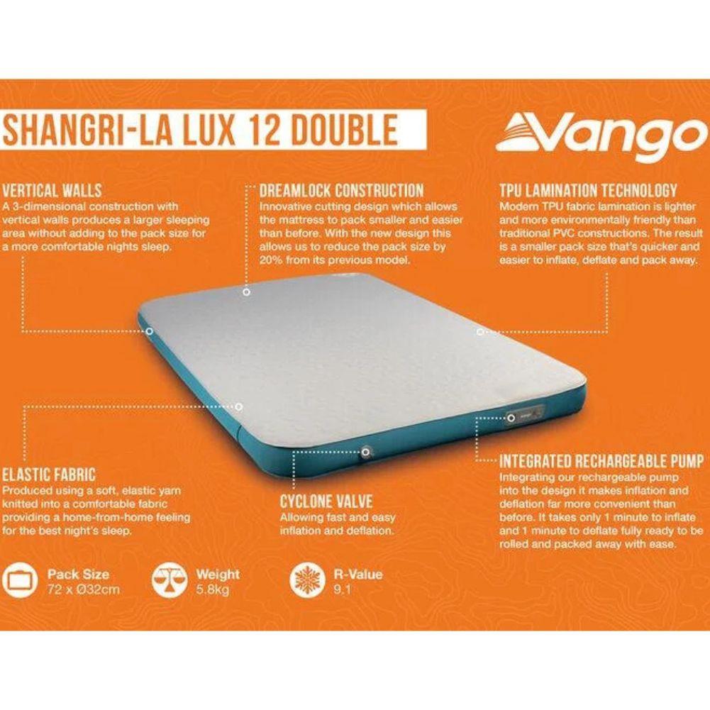 Vango Shangri-La Lux 12cm Double Self Inflating Mattress Features