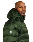 Mountain Equipment Men's Lightline Down Jacket (Conifer/Acid) - X-Large Side Hood Down