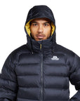 Mountain Equipment Men's Lightline Down Jacket (Obsidian/Acid) - X-Large Hood Front